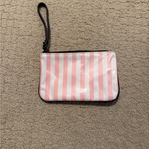 Victoria's Secret Pink and White Striped Pouch